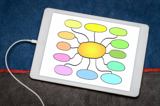 blank mind map sketch, infographics template