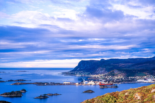 view from ulsteinvik, sunnm&oslash;re, norway