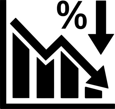 Price Drop Percentage Chart Icon