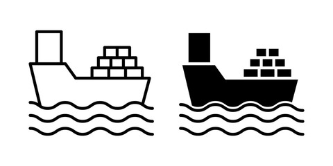 Cargo ship icon © ramsey