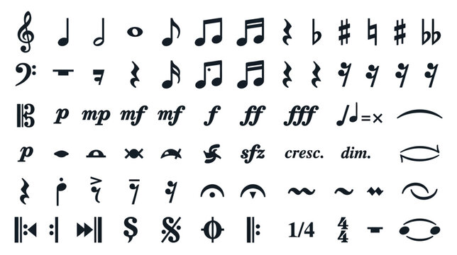 Musical Notation Symbols: Notes, Rests, Clefs, Dynamics, Articulations & More