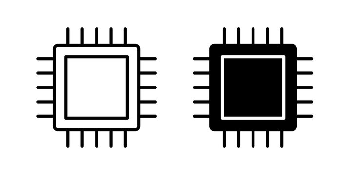 Computer microchip icon