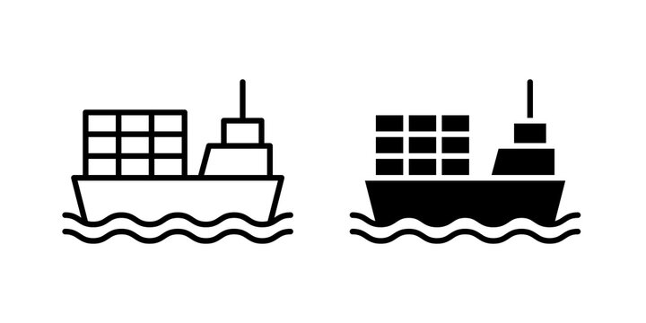 Container ship icon