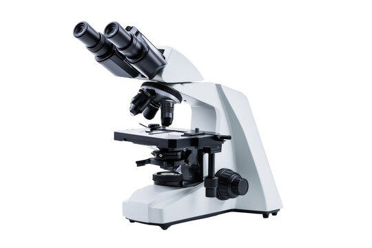 Modern laboratory microscope with precise optical lenses and mechanical stage for scientific research