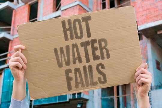 "Hot water fails" Boiling water cannot dissolve the persistent clog. HOT. WATER. FAIL. CLOG. PERSISTENT.