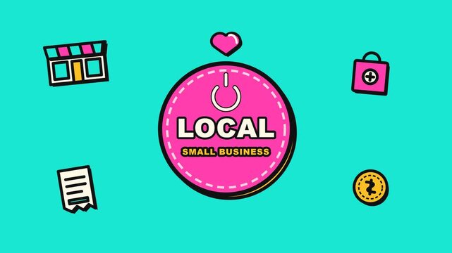 Local small business animated graphic concept
