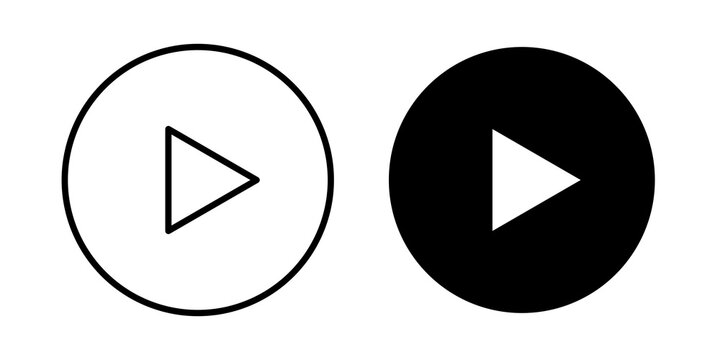 Media play button icon