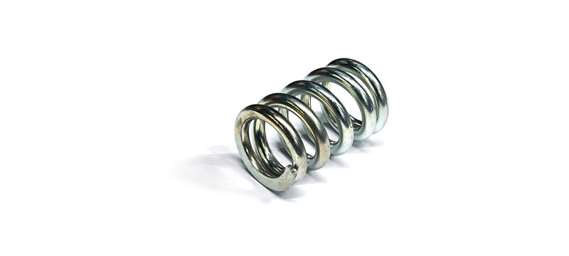 A spring is a device made of metal coiled into a loop. It has the property of being elastic and returning to its original shape when a force is applied.