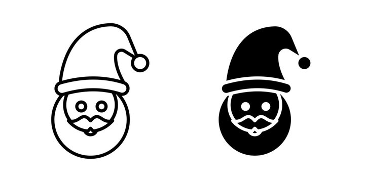 Santa claus face icon