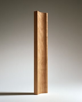Upright Wood Molding Sample with a Concave Cove
