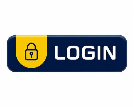 Modern login button with security lock icon