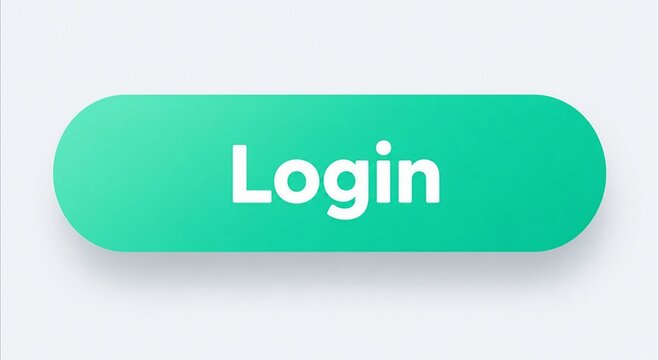 Modern green login button with white text for website or app interface