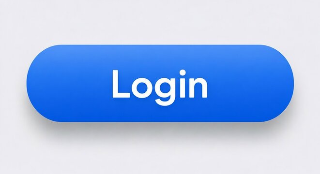 Modern blue login button with white text on clean surface