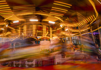 Moving Carousel At St Giles Annual Street Fair In Oxford © Peter Greenway