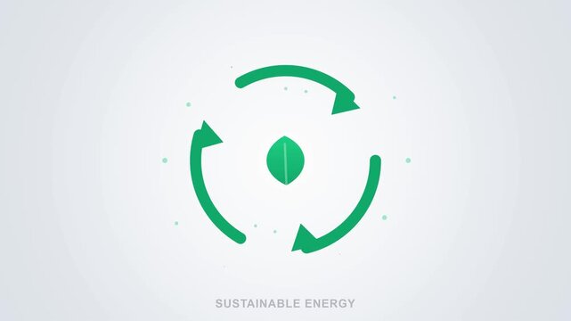 Sustainable Energy Infinite Recycling Loop Animation