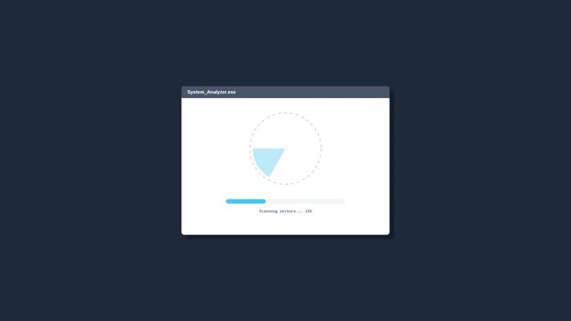 Clean animation of loading progress bar and pie chart