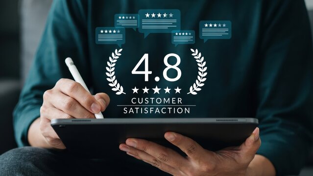 Customer satisfaction rating of 48 stars