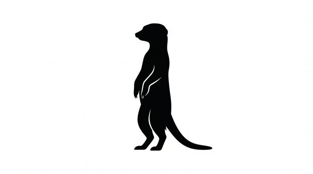 Meerkat Silhouette Vector Icon