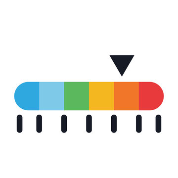 Temperature scale gradient bar icon