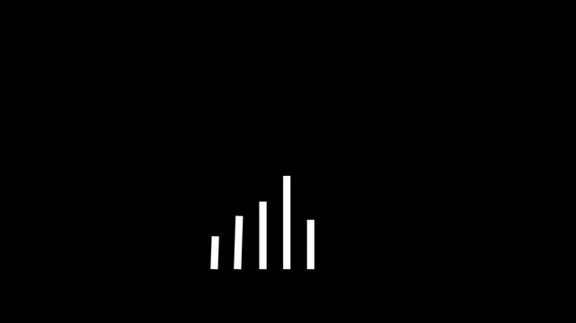 Decline in value of securities. Loss of equity stock assets. Business loss falling down with dollar icon.HD, video, black, background,
