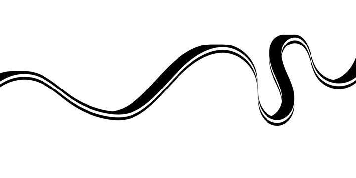 Vector black and white wave stripe optical lines pattern, abstract geometric covers  wavy lines design.