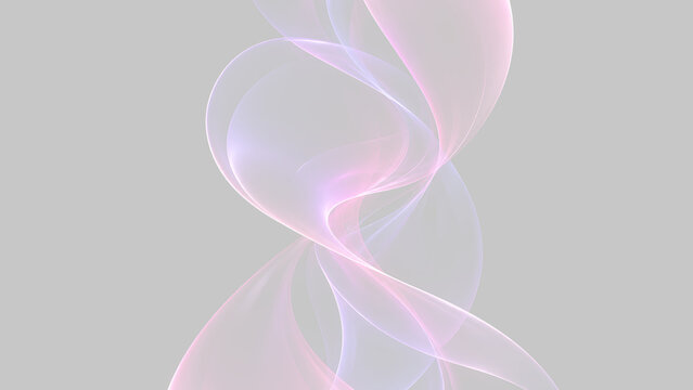 Onda astratta di fumo rosa e viola con curve fluide ed eleganti su sfondo trasparente in formato PNG per progetti grafici digitali, banner promozionali, design moderno e decorazioni