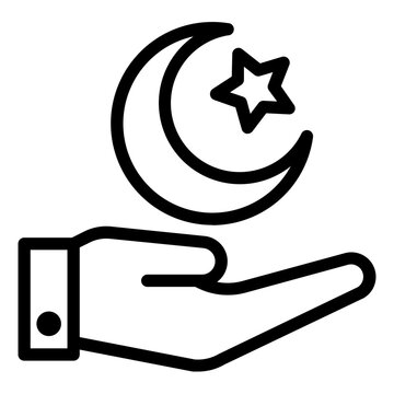 islamic praying hands vector