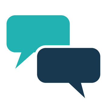 Two speech bubbles conversation icon
