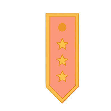 Military Rank Insignia with Three Stars