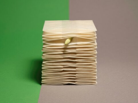 Paper Stack Seedling Symbol for Sustainable Packaging Ideas