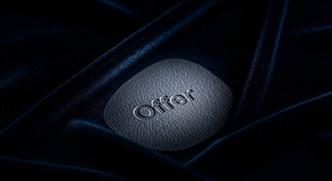 Oliver logo badge embedded in black leather car interior with premium copy space