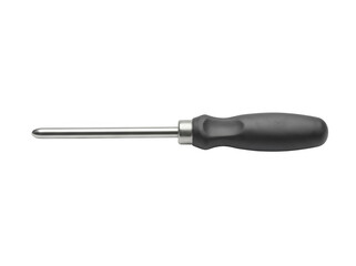 Obraz premium Black handled metal probe tool for electronics and technical maintenance isolated on transparent background for professional repair shops