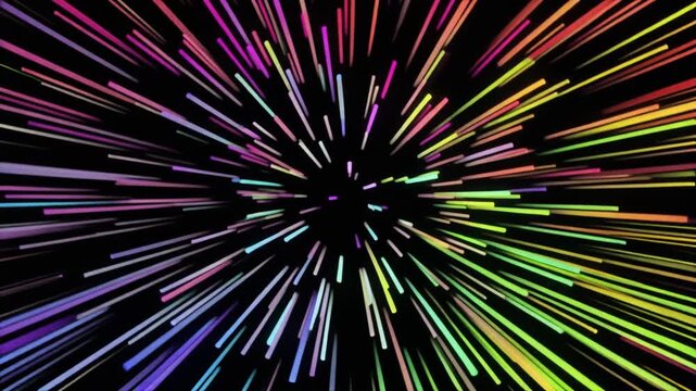 Colorful light rays abstract motion background video clip