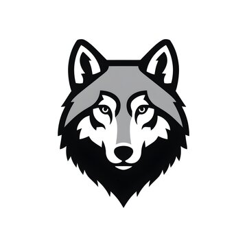 wolf head vector