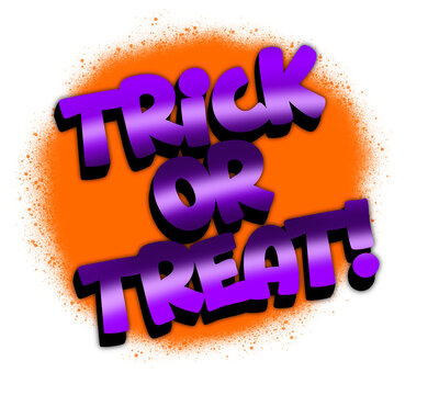 Cartoon Trick Or Treat clip art illustration, isolated 