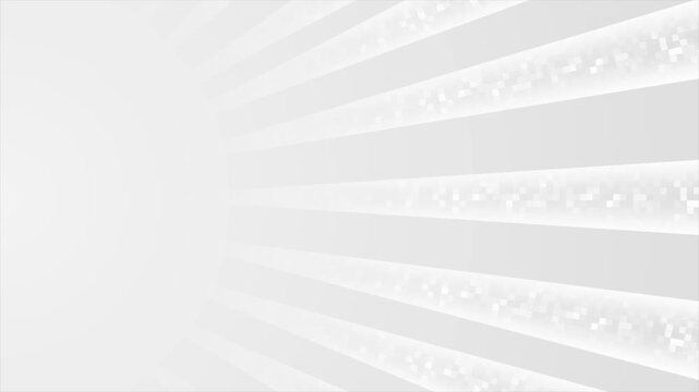 Animated white color wiggling optical light rays with blank space pixelated pattern modern design loop able clean background