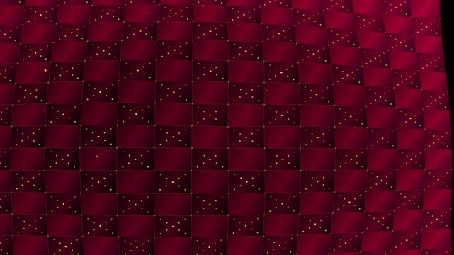 Crimson houndstooth fabric texture with subtle zoom and fade effects for branding