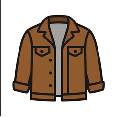 Brown jacket with pockets and collar © analod