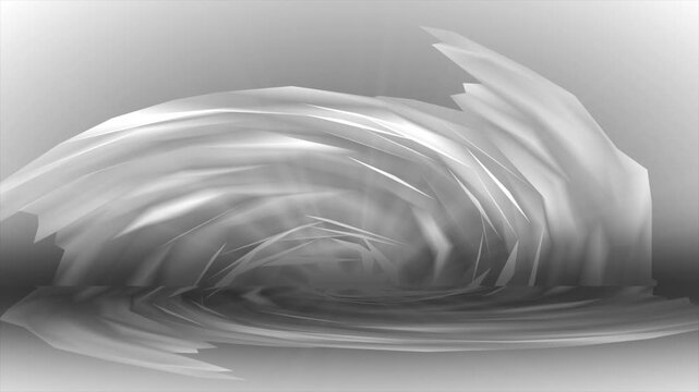 Animated white color rotating shiny low poly floral design 3d space 3d background