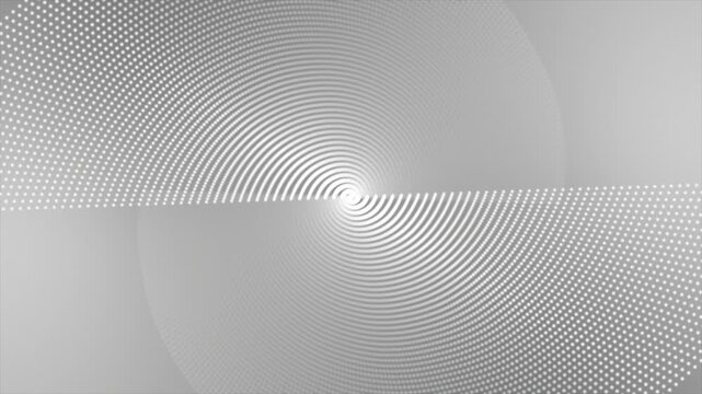 Animated white color rotating circular dots 3d complex design loop able geometrical background