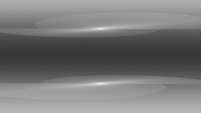 Animated white color rotating circular dots with 3d blank space 3d complex design loop able geometrical background