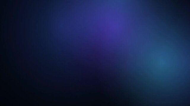 Deep royal blue and cyan ambient bokeh orbs in slow drifting out of focus motion on dark background for technology corporate presentation and smooth video transition