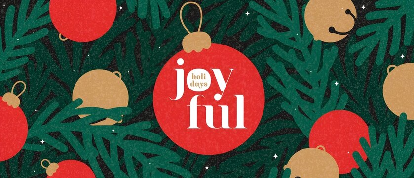 Festive winter holiday or Christmas graphic illustration beautifully illuminated