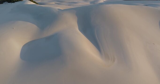 Abstract Aerial View of Sand Dunes, Dongara, Western Australia, 4K Drone