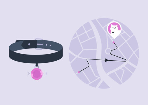 A detailed outdoor cat beacon map illustrating the location of a pet and highlighting the fastest routes to get there, This clever tool ensures pet owners stay informed