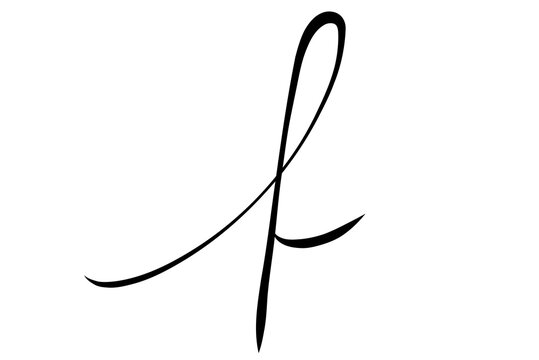 Buchstaben handgeschrieben in Schreibschrift.