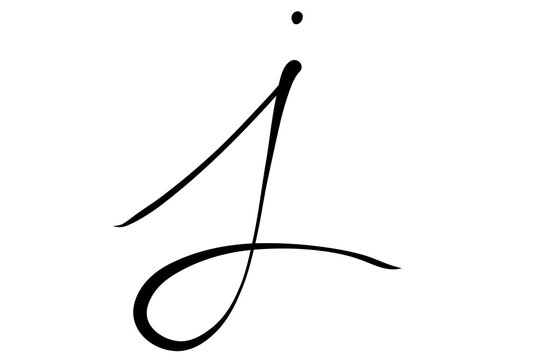 Buchstaben handgeschrieben in Schreibschrift.