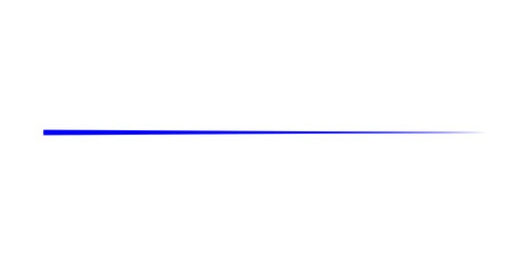 Obraz premium Blue tapered straight line design graphic element isolated on transparent background