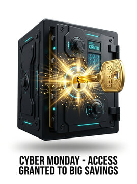 Cyber monday sale access granted on computer