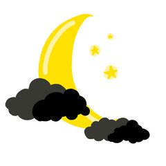 Vector illustration crescent moon © Rani